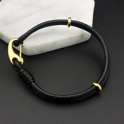 rouge noir couleur hologramme Bracelets travail manuel tissage cuir cordon Bracelets hommes femmes amoureux chanceux rouge corde: black