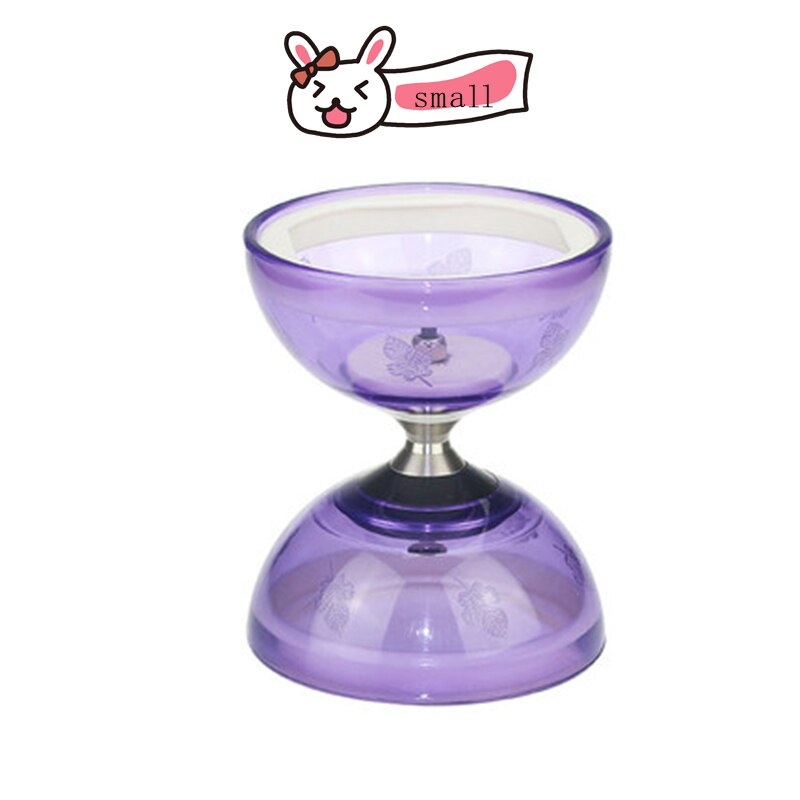 Unico di Modo 3-Cuscinetto Colorati Diabolo Chineseyoyo Con Handsticks & String Giocoleria Giocattolo Per I Bambini Al Coperto Giochi All'aperto Divertimento: Purple Small