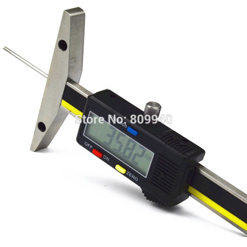 0-50mm 0-100mm 0-150mm 0.01mm Digital Depth Gauge with Slim Rod Electronic Tire Tread Depth Gauge Thin Rod Caliper