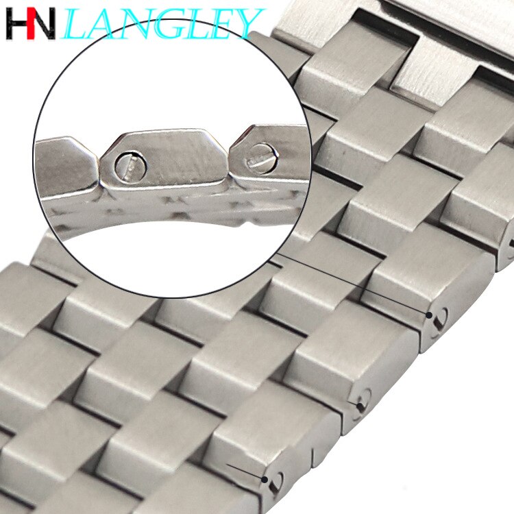 26mm 24mm 22mm 20mm 18mm metal urrem premium solid rustfrit stål urarmbånd mænd kvinder sort/sølv armbånd