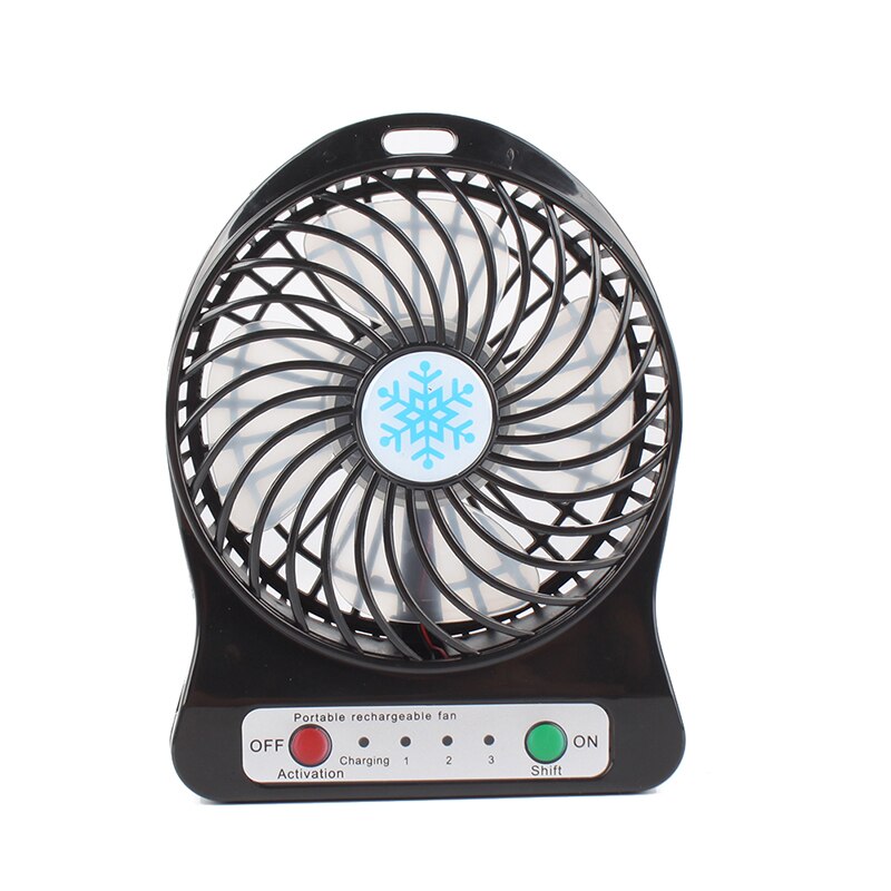 Draagbare Mini Fans Usb Opladen Kleine Ventilator Student Outdoor Zomer Luchtkoeler Mini Draagbare Handheld Opladen Kleine Ventilator: Black