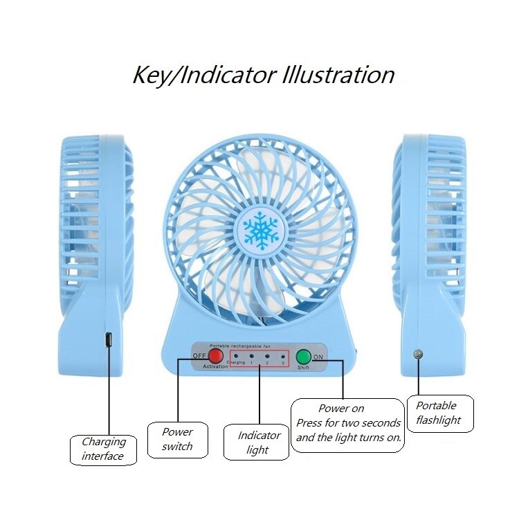 usb Gadget Portable USB Fan Rechargeable LED Light Fan Air Cooler Mini Desk 18650 Battery Cooling Fan ventilador for laptop