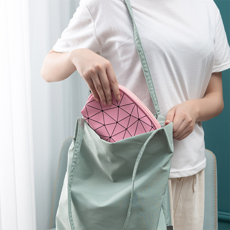 PU Toiletry Small Bags For Women Korean Cosmetics Storage Organizer Washbag Bags For Women Travel Cosmetic Shell Bag
