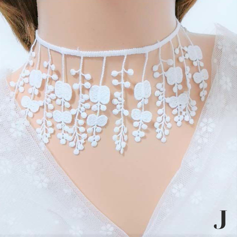 Gargantilha de renda tatuagem gótica clássica para mulheres, pingente de cristal preto, colares, joias boho, presente de Natal vintage: Cinza escuro