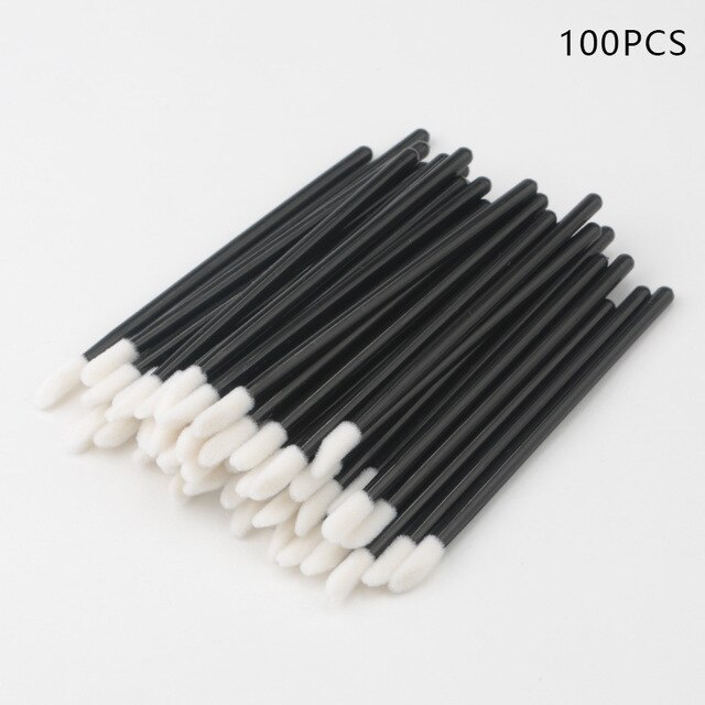 50/100/150Pcs Wimperborstels Wegwerp Lip Borstel Cilia Remover Wimper Extension Accessoires Levert Cosmetica Makeup Tools: Black 100pcs