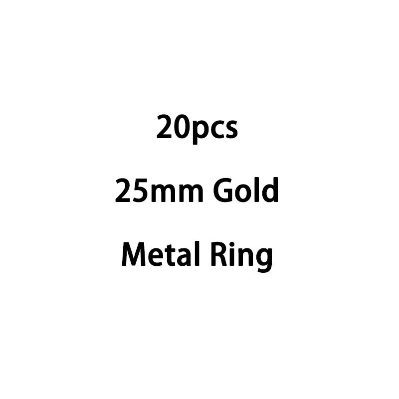 20Pcs Metal Binder Hinged Ring Gold Loose Leaf Opening Circle Book Hoops For Scrapbook Album Office Binding Ring On Notebook: 25mm Gold