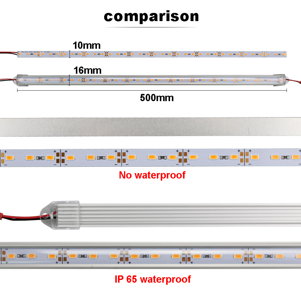 Full Spectrum Hydroponic LED Grow Light 50CM SMD 5730 DC12V Grow Tent Lamp Led Rigid Strip For Flower Seeding Greenhouse