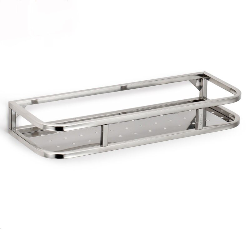 Multi functional kitchen supplies condiment bottle storage rack 304 stainless steel bathroom wall mount rack Lu 41912