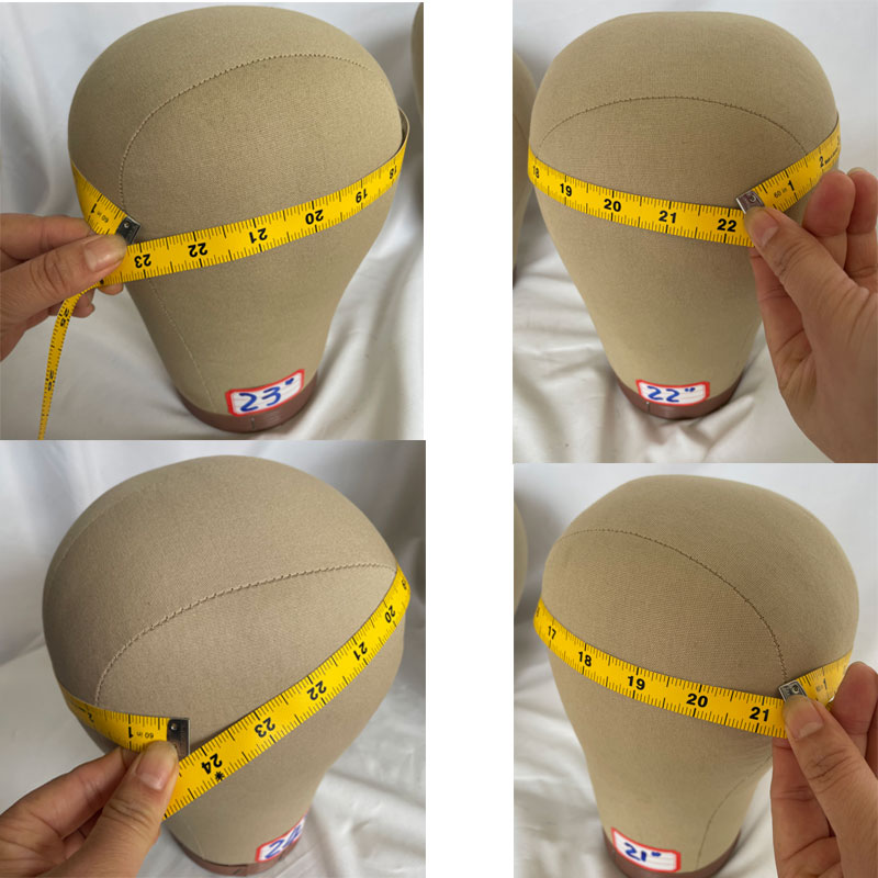 21-23 Inch Wig Head Cork Canvas Block Head for Making Wigs Mannequin Head With Stand Head Pins