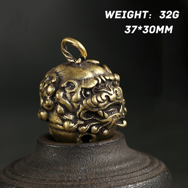 Clochette Vintage en laiton antirouille | Mini porte-clés Portable, porte-bonheur, bonne fortune, décoration de maison et de bureau, pendentif pour Animal de compagnie: G