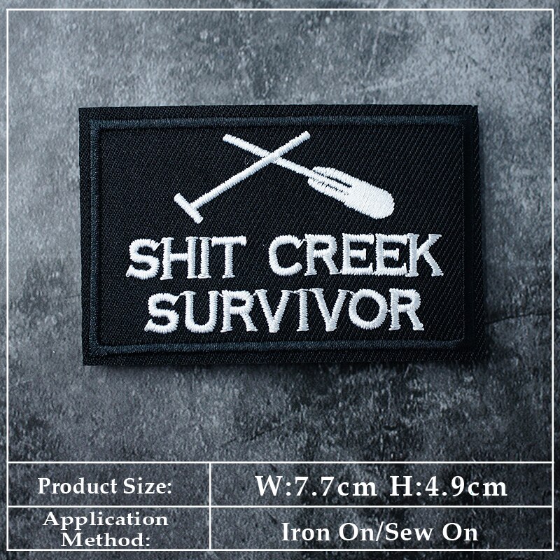 Black And White Text DIY Cloth Iron On Embroidered Badges Patches For Clothes Stickers Humorous Sentence