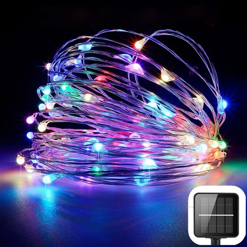Balkon Hek Solar Outdoor Led String Tuin Decoratie 10M 20M Patio Bruiloft Kerst Decoratieve Guirlande Waterdichte Wandlamp
