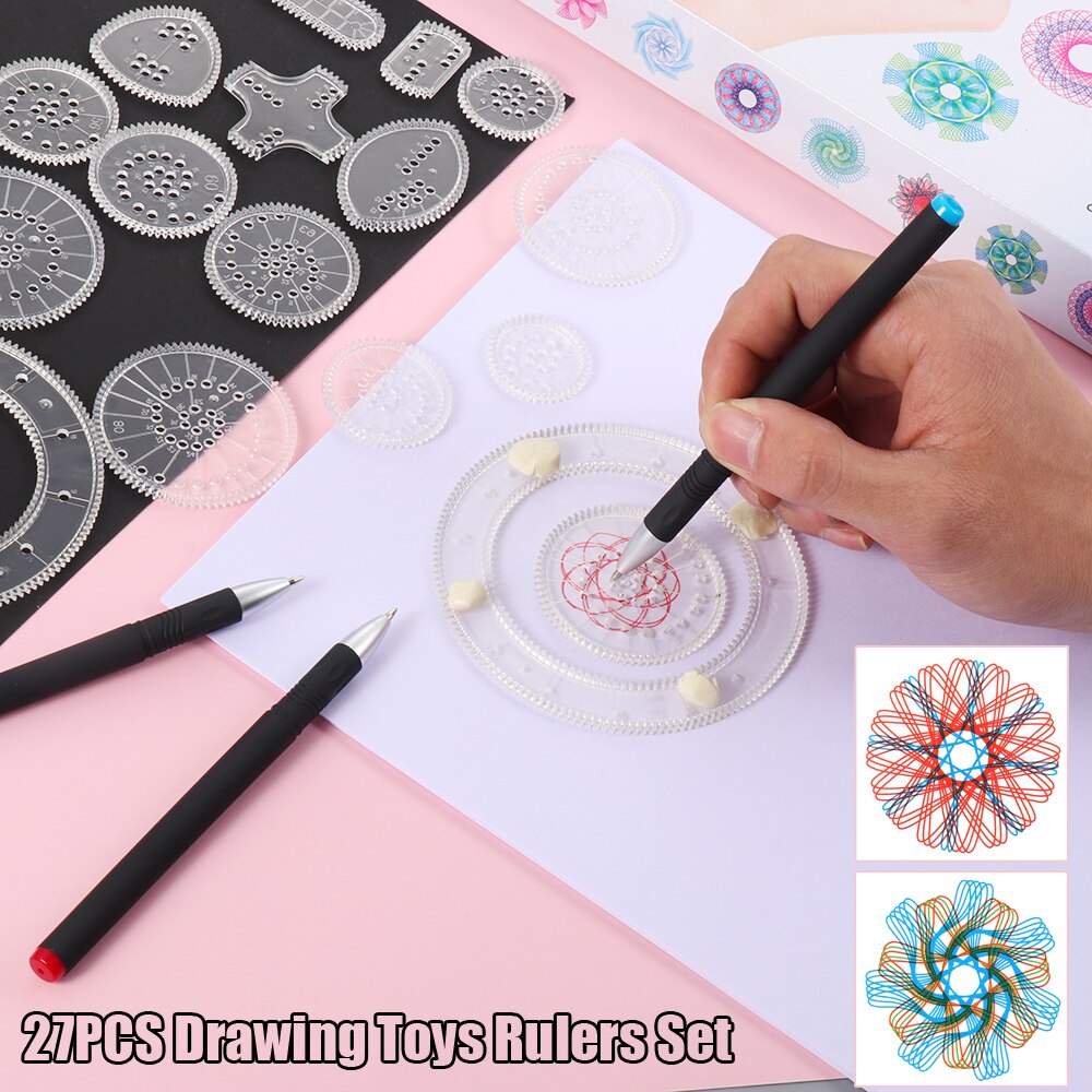 27Pcs/Set Drawing Template Rulers Drawing Toys Int... – Grandado