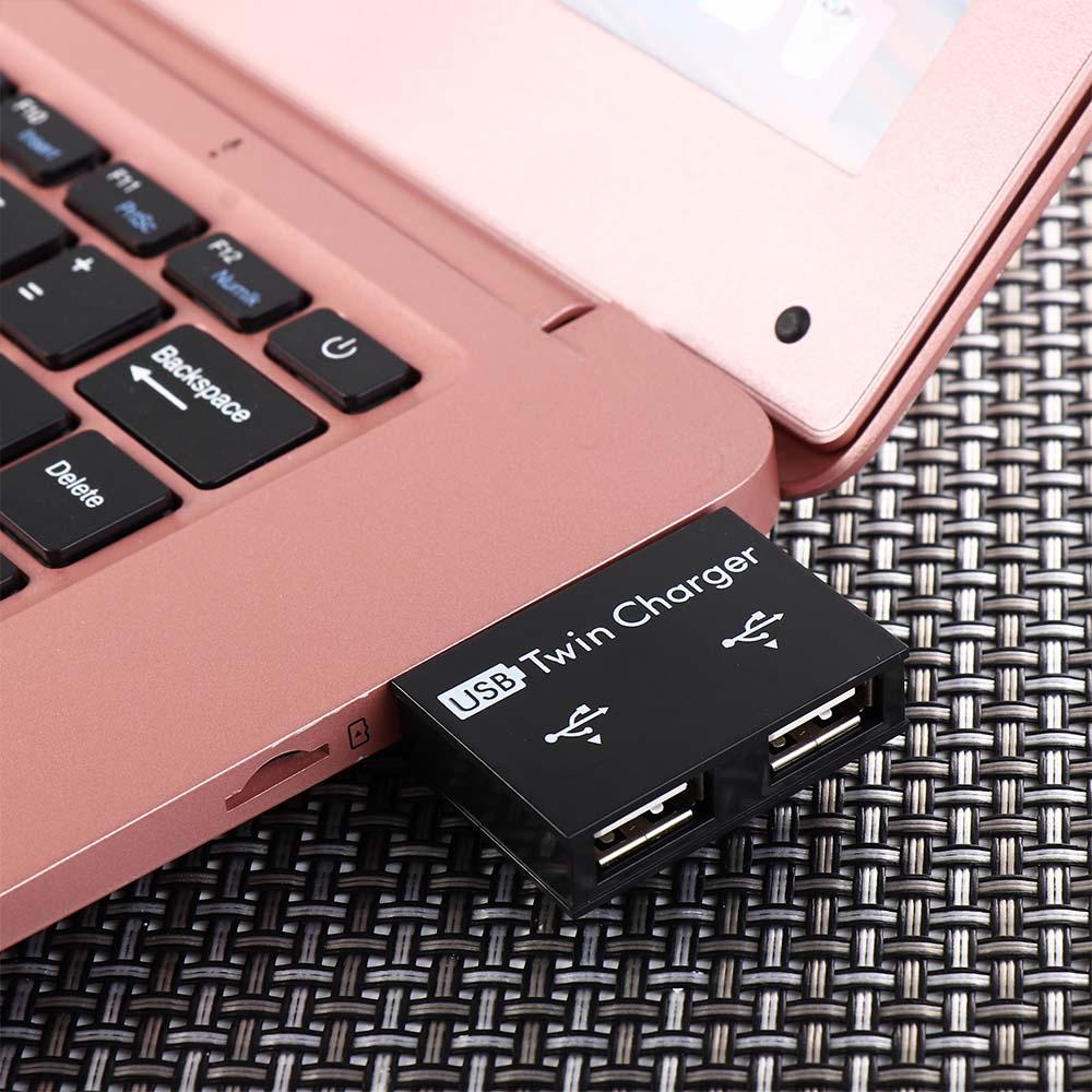 Konwerter Hub Adapter HUB Rozgałęźnik USB 2.0 Koncentrator ładowania 1 męski na 2-portowy żeński Przedłużacz ładowania USB2.0 Rozgałęźnik ładowania