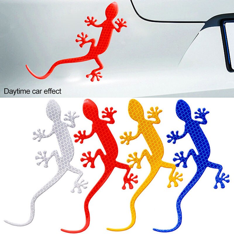 Reflecterende Gecko Sticker Auto Reflecterende Sticker Veiligheid Waarschuwing Mark Body Scratch Blokkeren Stickers 3D Stereo Stickers