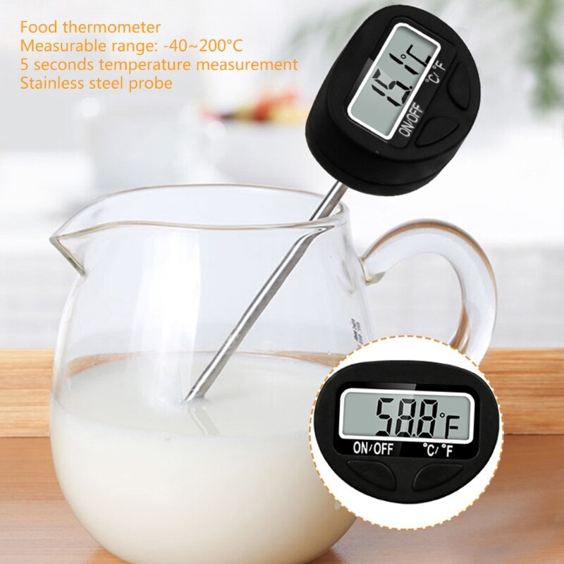 Digital Instant Read Meat Thermometer Food Thermometer Probe Stainless Steel Cooking Smoker Grill BBQ Thermometer Use