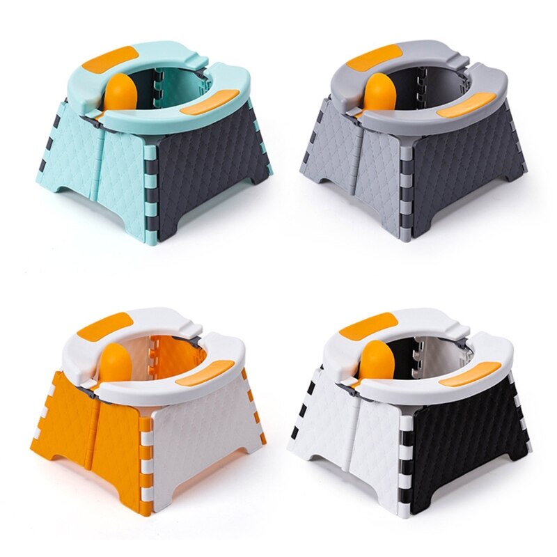 Baby Potty Training Seat Kids Toddler Outdoor Portable Folding Toilet Urinal Pot 54DF