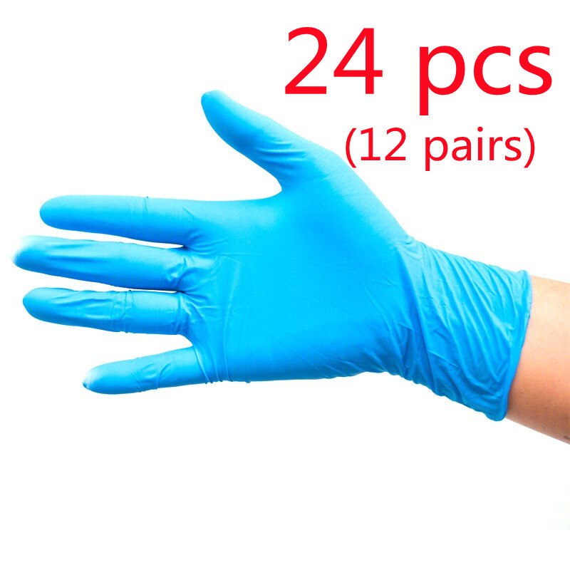 Food grade disposable nitrile gloves pvc latex rubber synthetic disposable CPE food inspection gloves: Synthetic24pcs / S