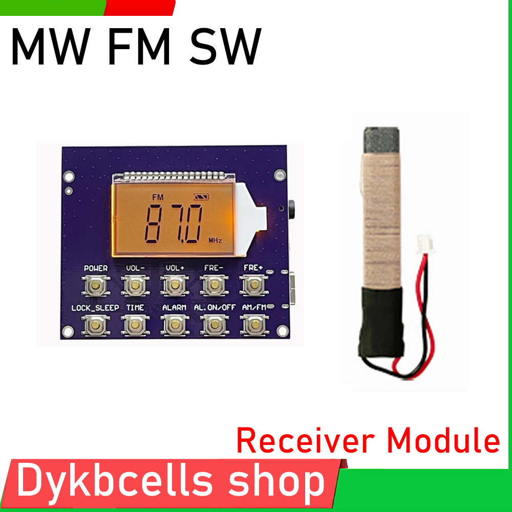 Full-band MW FM SW AM short-wave medium-wave FM Radio Receiver Module Digital Clock station frequency LCD Display radio