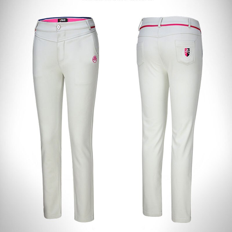 Dame elastiske bukser med stram bund dame varme fleece åndbare golfbukser kvindelige solf straight sportsbukser  aa51865