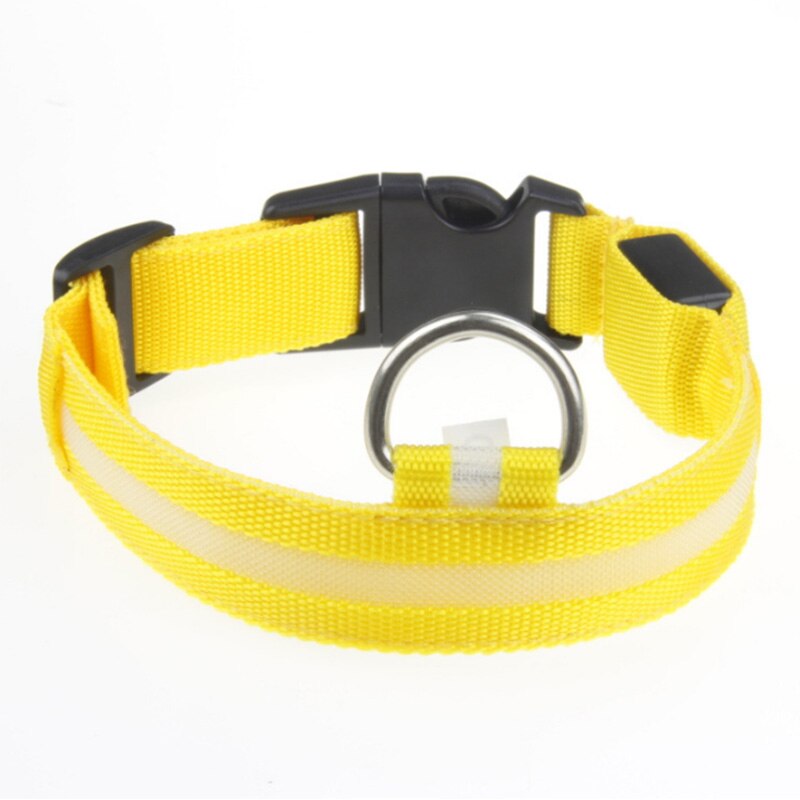 Nylon LED Dog Collar Light Night Safety LED Flashing Glow Pet Supplies Pet Cat Collars Dog Accessories for Small Dogs Collar LED