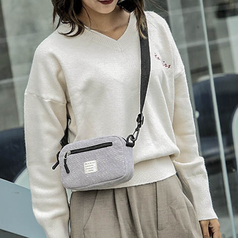 Nouvelles femmes 19*5*13cm Sorduroy sacs de messager dames sacs à bandoulière étudiants filles décontracté sacs à bandoulière 6H0291