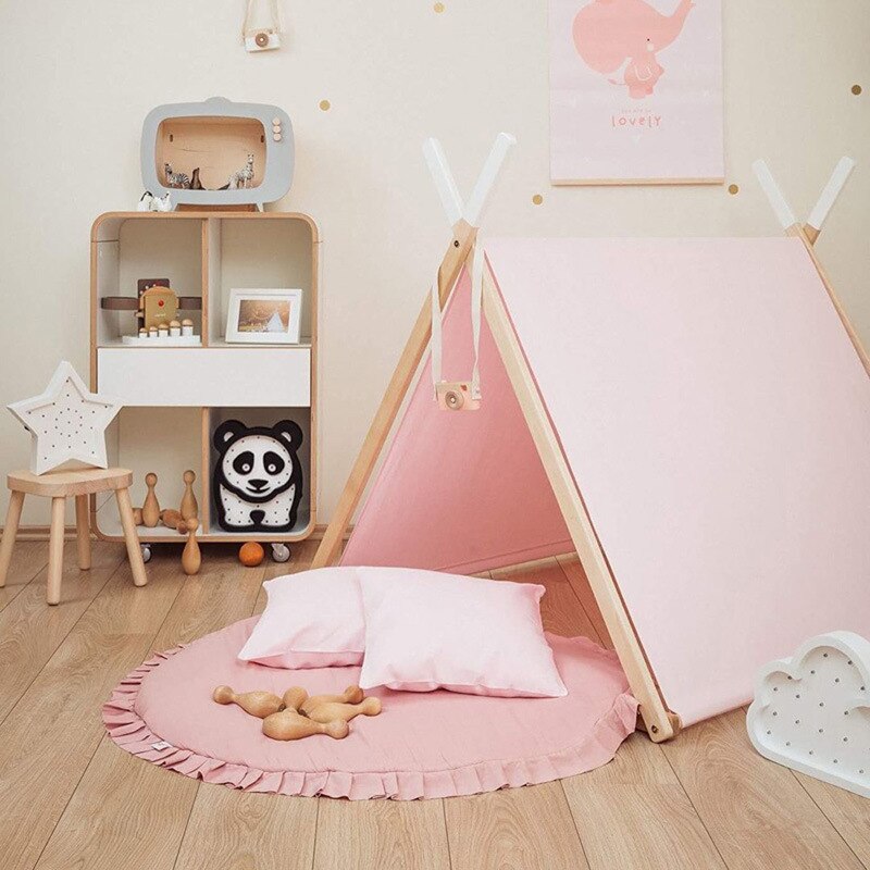 Baby Klimmen Mat Baby Speelkleed Kid Bloem Patroon Kussen Kinderen Tapijt Kinderen Tapijt Ronde Kind Veiligheid Beschermende tapijt