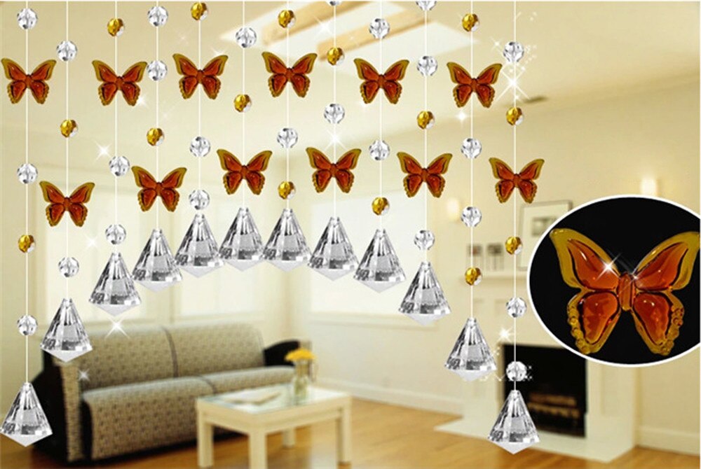 Crystal Glass Bead Gordijn Luxe Woonkamer Slaapkamer Raam Deur Bruiloft Decor Niet Bevatten Hangers Fd