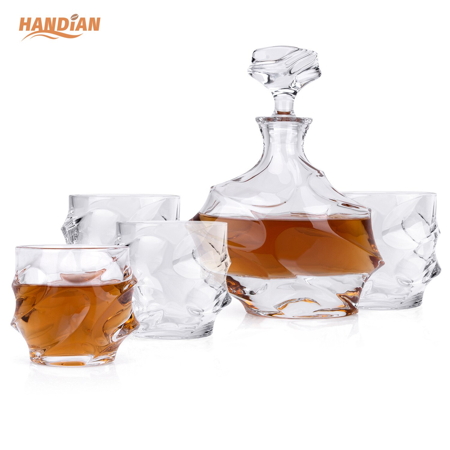 Kristallglas utländskt vinglas brandy spritglas familj whiskyglasuppsättning dubbel vägg glas kopp