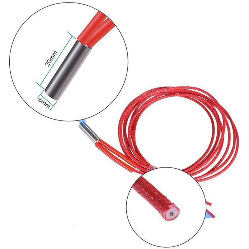 24V 40W Cartridge Heater Thermistor Ntc 100K 3950 Draad 1M Voor Ender 3 Ender 3 Pro 3D Printer Accessoires