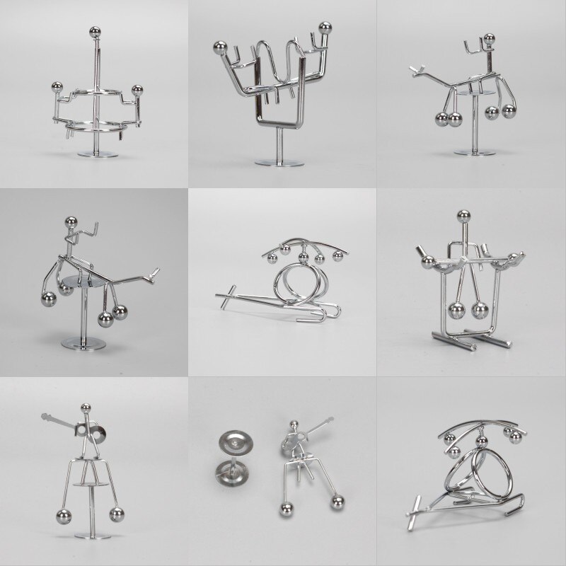ZK40 wahadło biurko zabawki typu denerwować poput metalowa ozdoba człowiek rzemiosło kołyska zabawki antystresowe bilans mężczyźni żelazo Człowiek piłka rzemiosło kubek
