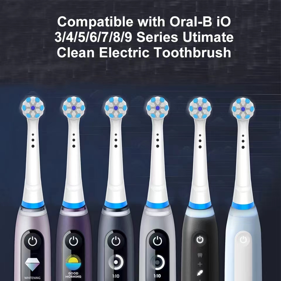 Compatibel Met Oral-B Io 3/4/5/6/7/8/9/10 Serie Ultieme Schone Elektrische Tandenborstel Vervanging Borstelkoppen, 4 Pack