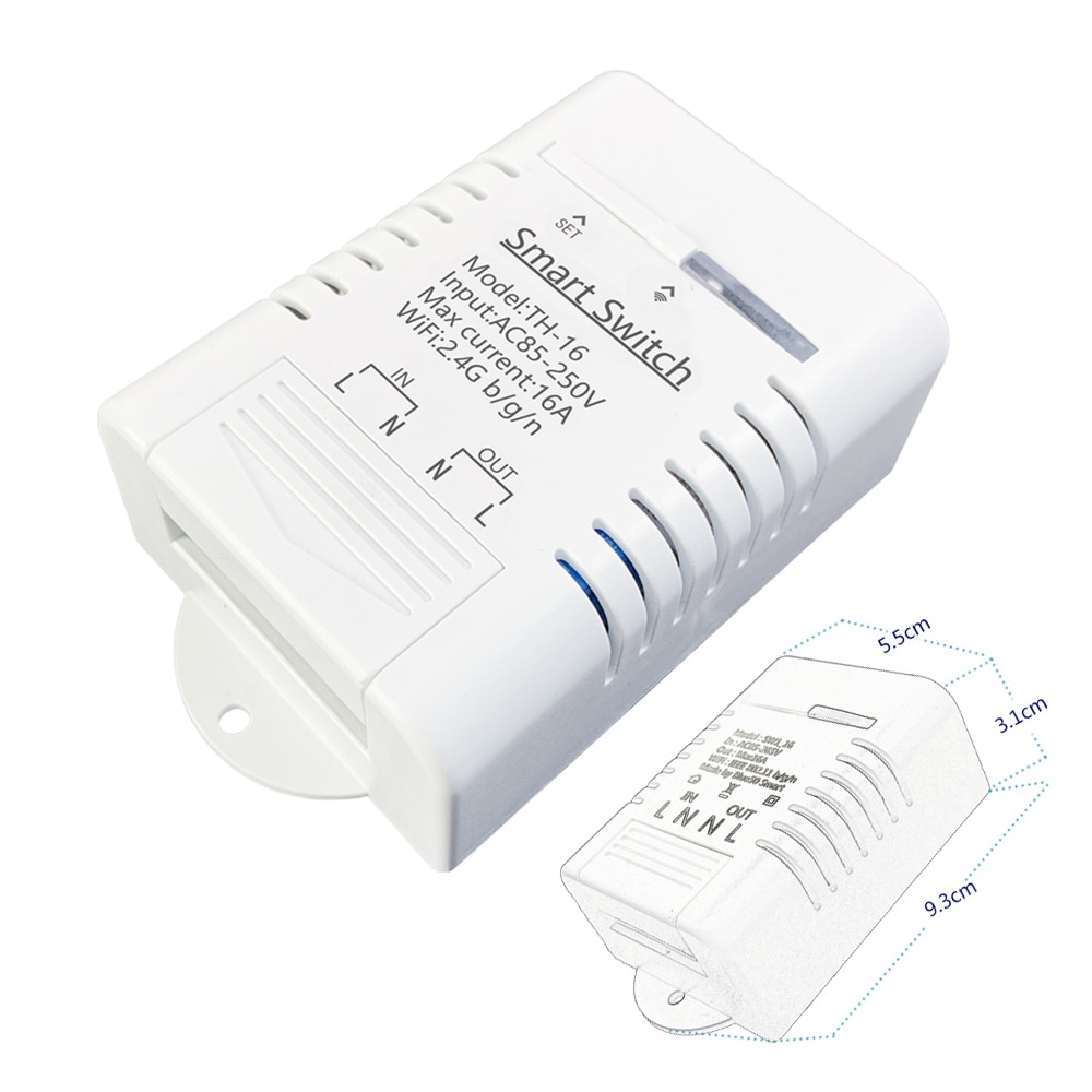 Mobile Phone APP WiFi Control Smart Switch Temperature Humidity Measurement Monitor Controller Home Automation