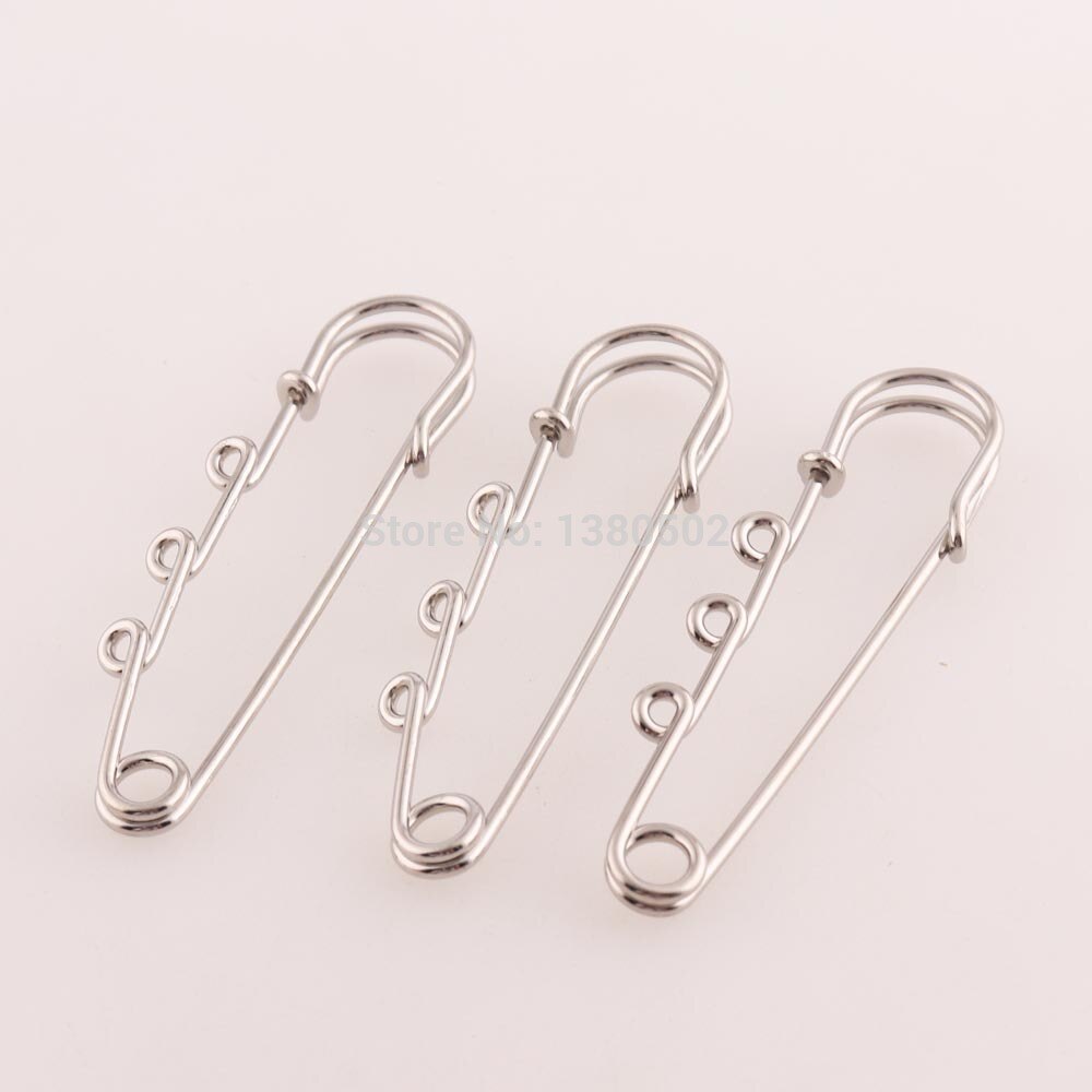 20pcs/lot 63/78mm metal safety pins loop earring pins Brooch Pins shawl pins garment decoration for women