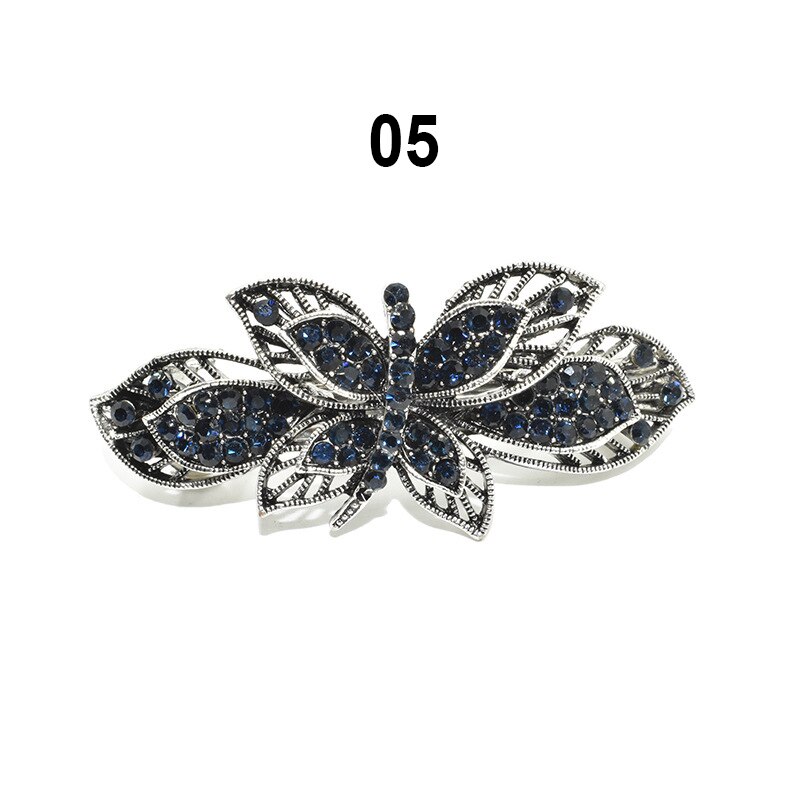 Rhinestone Hairpin Flower Leaf Butterfly Hairins Retro Hair Clip Pin Accessories For Women Shinning Barrettes Ponytail Headwear: 5