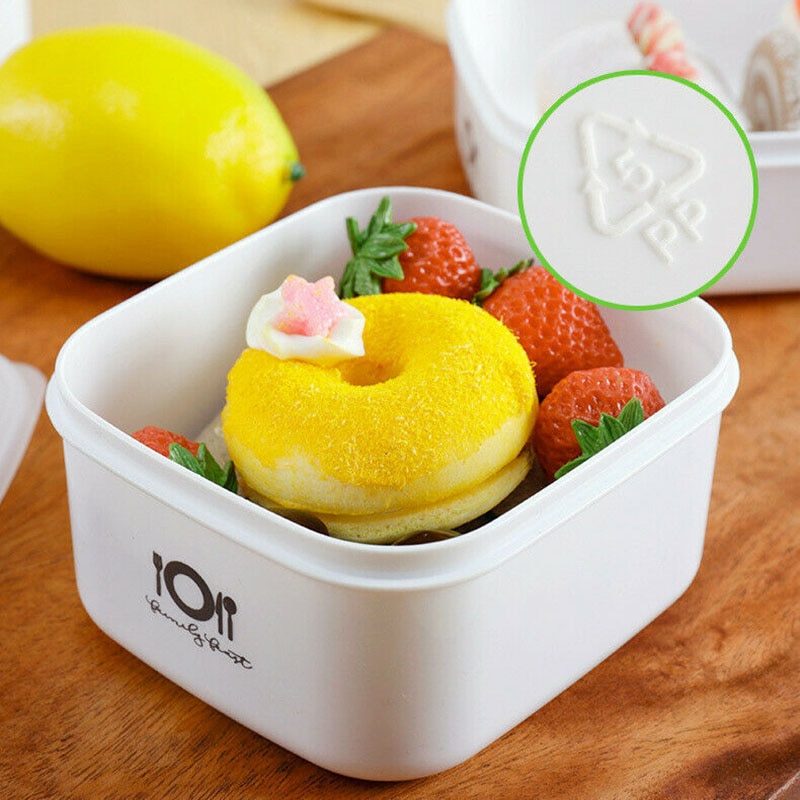 700ml Portable Healthy PP Material Lunch Box 1 Layer Bento Boxes Microwave Heating Dinnerware Food Storage Container Foodbox