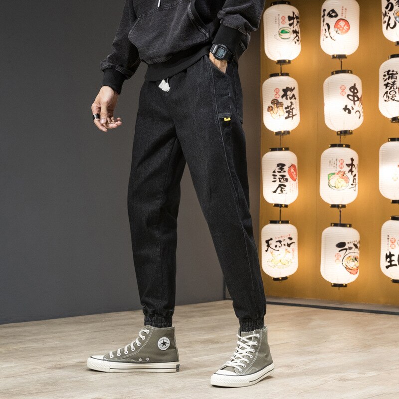 Jean homme Baggy Denim sarouel homme entrejambe ample Hip Hop rue cordon pantalon grande taille 5X 6X 7X Joggers Streetwear