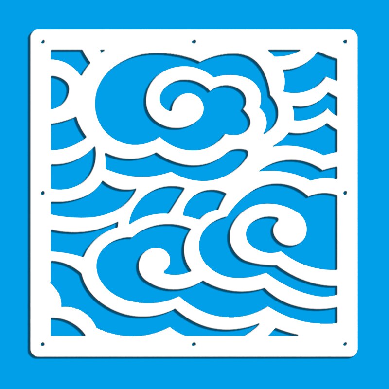 Modern Hanging Room Divider Wood-Plastic Hanging Panels Partition Screen for Living Dining Room Sitting Room Office Restaurant: J