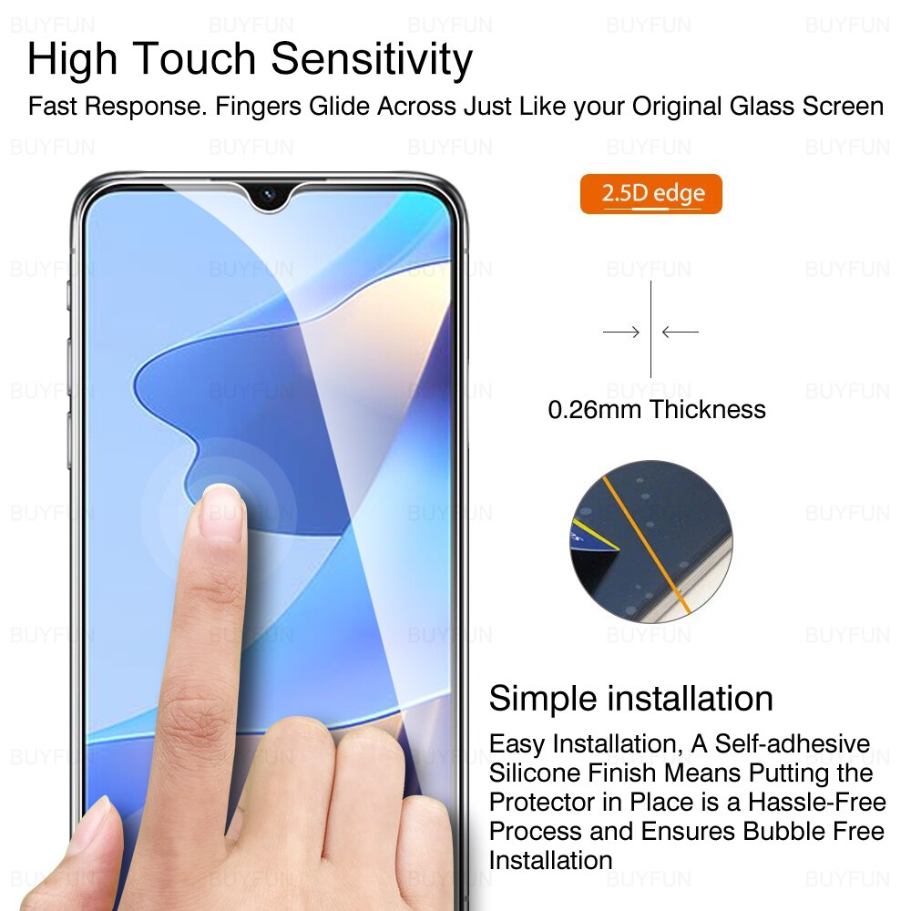 2Pcs Tempered Glass For OPPO A16 A15 A15s A 16 15 S Full Cover HD Screen Protector Protective Film OPOA On The For 6.52&quot; CPH2269