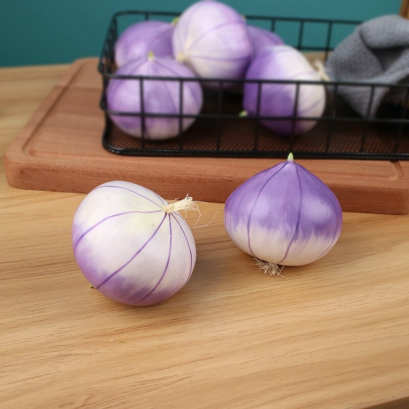 Simulatie Ui Groente Model Sjalot Groente-en Ornamenten Kinderspeelgoed Showroom Kabinet Decoratie Schieten 1Pc