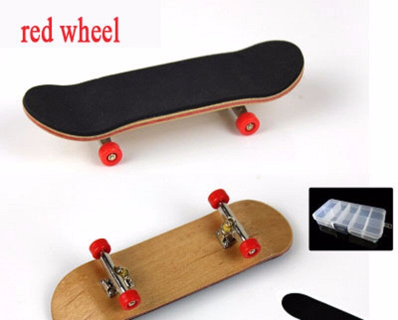 5 forskellige farve gribebræt, træ gribebrætter finger skateboard legering stent bærende hjul nyhed gribebræt: Rød