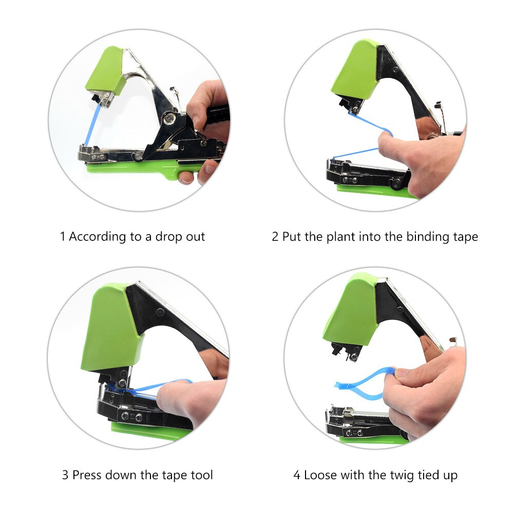 WITUSE économie de travail fruits légumes branche vigne tige attachant Machine à relier ruban attaché outil plante pépinière bandes + agrafes approvisionnement