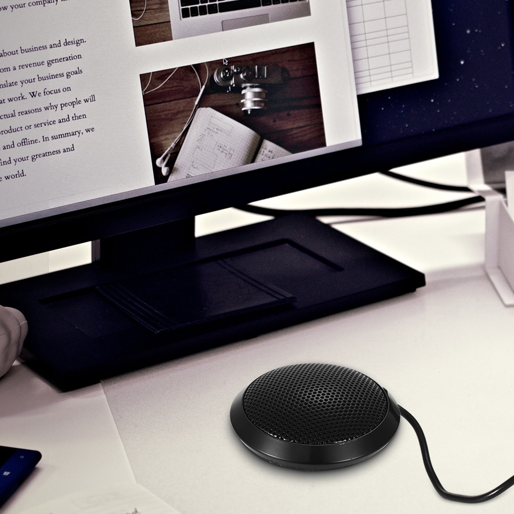 3.5mm Jack Omni-directional Microphone Mic for Computer Portable Mic Video Camera for Video Conference Meeting Internet