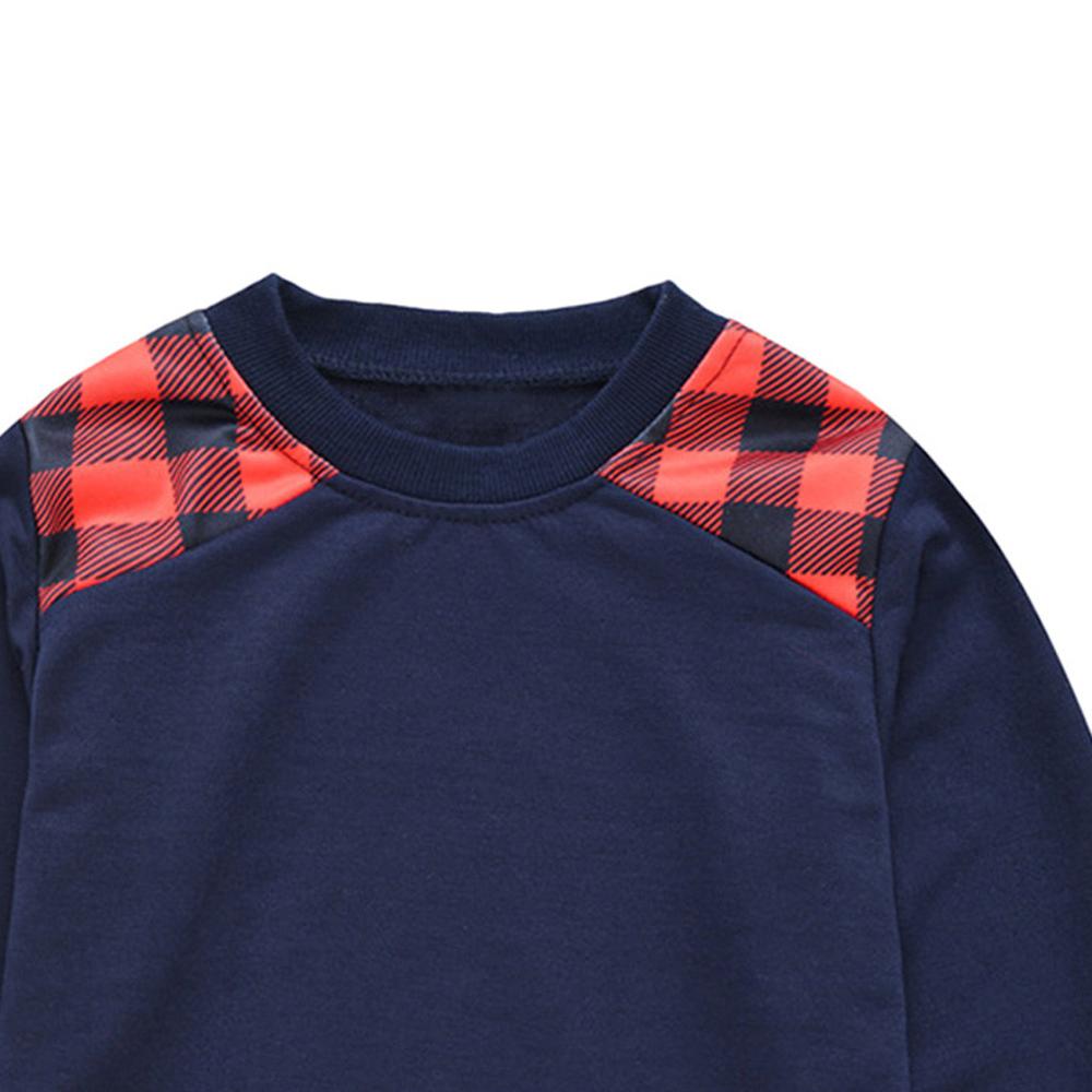 Ragazzi Camicette Camicetta Delle Ragazze Dei Bambini Del Manicotto Lungo Rotondo Classico Plaid Decoratio Plaid Stampa T-Shirt Блузка 12M-6Y Blusas