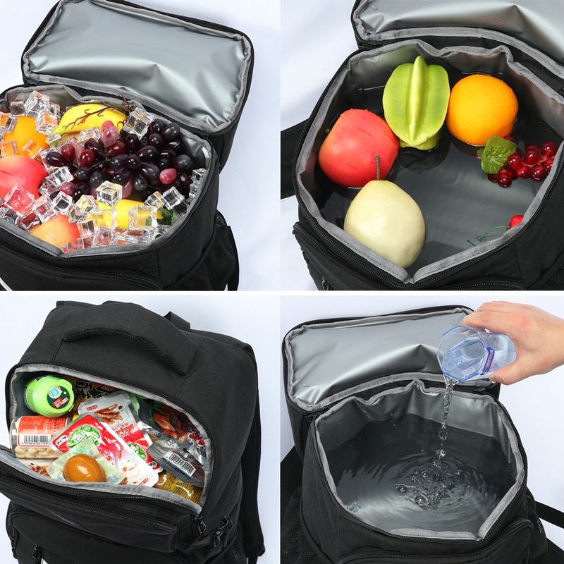 30l isoleret picnic rygsæk termo øl køletasker køleskab til kvinder børn termisk taske 2 rum container køletaske