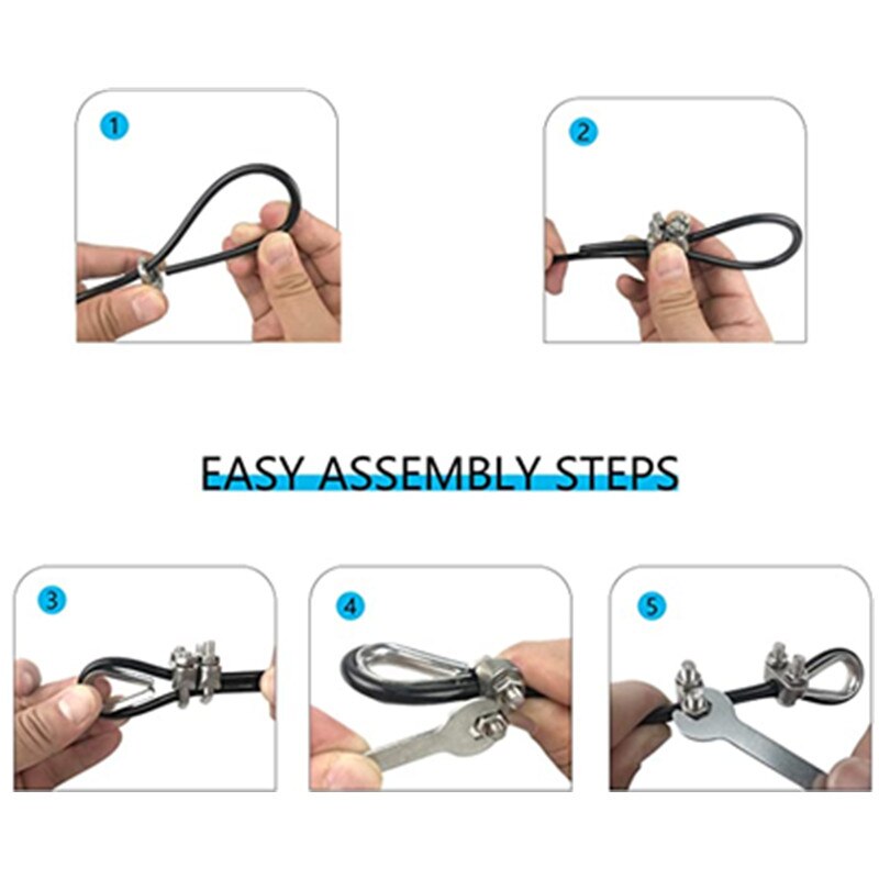 2M-5M Gym Kabel Draht Seil Heavy Duty Stahl Ersatz Teile für Home Gym Fitness Kabel Pulley zubehör Dia 5mm