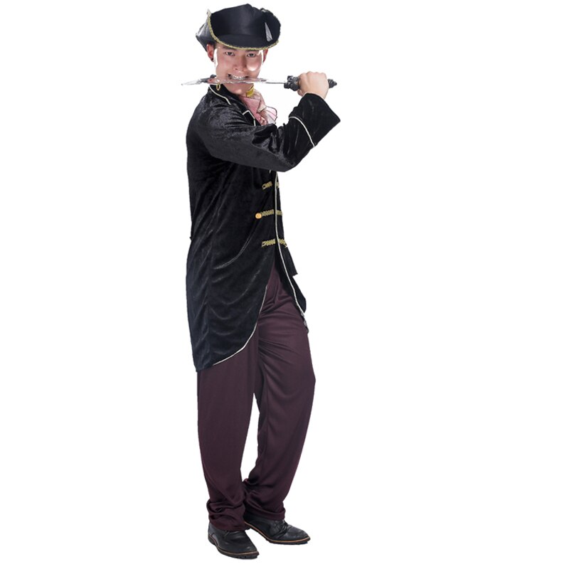 Traje de Cosplay de lujo para Halloween, disfraz de pirata, disfraz de adulto, hombre, Piratas del Caribe, Capitán Jack, disfraces de Sparrow