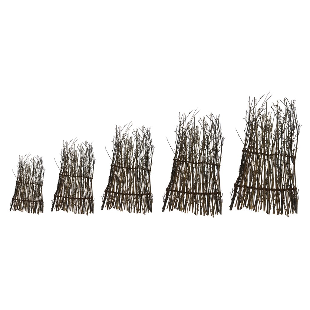 5 tailles jardin diviseur criblage bordure bambou latte saule roseau broussaille clôture rouleau