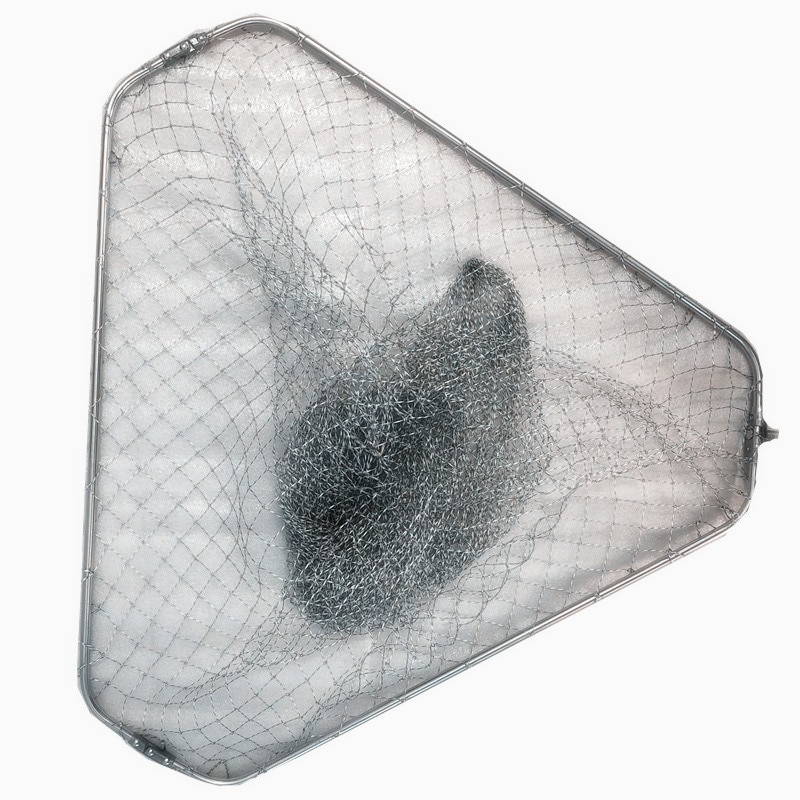 Solid driehoek rvs dip netto van hoofd Diamter 50 cm-60 cm schepnet turck netto outdoor accessoires vouwen brail neting