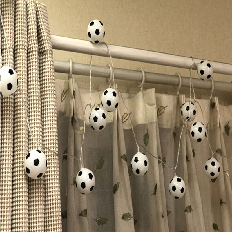 1 meter fodbold fairy string led lys drenge batteri soveværelse indretning lys hjemme fest dekorativ lampe batteridrevet